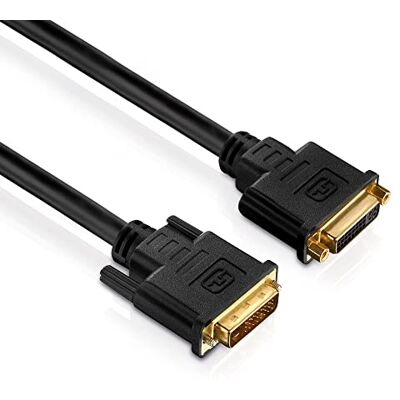 PureLink PI4300-050 Dual Link DVI-förlängningskabel (WUXGA (1920x1200)), DVI-D hona (24+1) till DVI-D hane (24+1), certifierad, 5,00 m, svart PureLink PI4300-050 Dual Link DVI-förlängningskabel (WUXGA (1920x1200)), DVI-D hona (24+1) till DVI-D hane (24+1), certifierad, 5,00 m, svart
