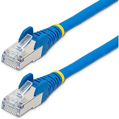 StarTech .com 15ft CAT6a Ethernet-kabel – låg rök noll halogen (LSZH) – 10 Gigabit 500 MHz 100 W PoE RJ45 S/FTP blå nätverkspatch sladd utan snagless med avlastning (NLBL-15F-CAT6A-PATCH) StarTech .com 15ft CAT6a Ethernet-kabel – låg rök noll halogen (LSZH) – 10 Gigabit 500 MHz 100 W PoE RJ45 S/FTP blå nätverkspatch sladd utan snagless med avlastning (NLBL-15F-CAT6A-PATCH)
