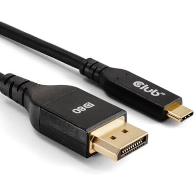 Club 3D CAC-1559 USB typ C-kabel till DP 2.1 tvåriktad VESA DP80-certifierad kabel M/M 1 m/3,28 fot Club 3D CAC-1559 USB typ C-kabel till DP 2.1 tvåriktad VESA DP80-certifierad kabel M/M 1 m/3,28 fot