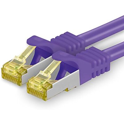 1aTTack.de CAT 7 LAN-kabel 15m 10Gbps Nätverkskabel S/FTP (1 st Lila) 1m 2m 3m 5m 7,5m 10m 15m 20m 25m 30m, RJ45 höghastighet, skärmad Ethernetkabel för gaming, modem, router, PC 1aTTack.de CAT 7 LAN-kabel 15m 10Gbps Nätverkskabel S/FTP (1 st Lila) 1m 2m 3m 5m 7,5m 10m 15m 20m 25m 30m, RJ45 höghastighet, skärmad Ethernetkabel för gaming, modem, router, PC