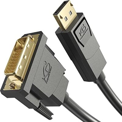 KabelDirekt – DisplayPort-DVI-adapterkabel – 2m Dual-Link-DVI/DVI-D 24+1 – Dual-Mode-DisplayPort/DP++, 1080p/Full HD vid 60Hz, digital videokabel, aktiv KabelDirekt – DisplayPort-DVI-adapterkabel – 2m Dual-Link-DVI/DVI-D 24+1 – Dual-Mode-DisplayPort/DP++, 1080p/Full HD vid 60Hz, digital videokabel, aktiv