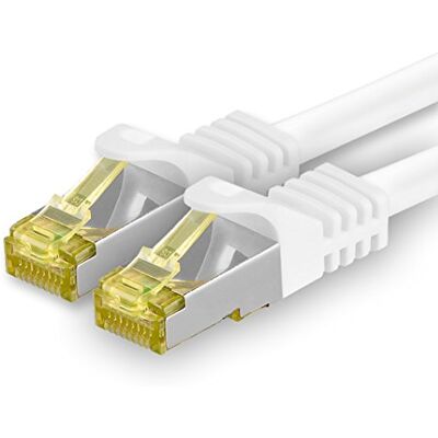 1aTTack.de CAT 7 LAN-kabel 15m 10Gbps Nätverkskabel S/FTP (1 st Vit) 1m 2m 3m 5m 7,5m 10m 15m 20m 25m 30m, RJ45 höghastighet, skärmad Ethernetkabel för gaming, modem, router, PC 1aTTack.de CAT 7 LAN-kabel 15m 10Gbps Nätverkskabel S/FTP (1 st Vit) 1m 2m 3m 5m 7,5m 10m 15m 20m 25m 30m, RJ45 höghastighet, skärmad Ethernetkabel för gaming, modem, router, PC