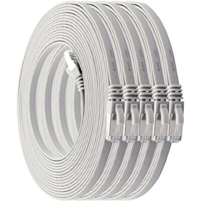 1aTTack.de 3m vit 5 stycken Cat7 platt kabelnätverkskabel Cat 7 raw-kabel Gigabit Lan (10Gbit / s) platt bandkabel installation kabel patch patch kabel platt tunn Rj 45-kontakt Cat6a 1aTTack.de 3m vit 5 stycken Cat7 platt kabelnätverkskabel Cat 7 raw-kabel Gigabit Lan (10Gbit / s) platt bandkabel installation kabel patch patch kabel platt tunn Rj 45-kontakt Cat6a