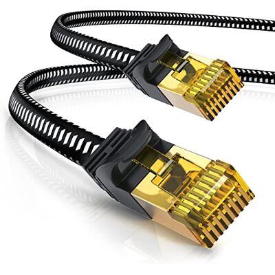CSL-Computer CSL 5 m CAT 7 nätverkskabel platt 40 Gbits bomullskappa LAN kabel patchkabel datakabel CAT.7 Gigabit RJ45 Ethernet-kabel 10 000 Mbit/s hastighet bandkabel läggningskabel CSL-Computer CSL 5 m CAT 7 nätverkskabel platt 40 Gbits bomullskappa LAN kabel patchkabel datakabel CAT.7 Gigabit RJ45 Ethernet-kabel 10 000 Mbit/s hastighet bandkabel läggningskabel
