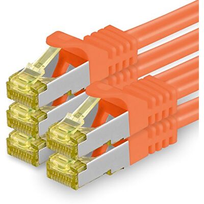 1aTTack.de CAT 7 LAN-kabel 1,5m 10Gbps Nätverkskabel S/FTP (5 st Orange) 1m 2m 3m 5m 7,5m 10m 15m 20m 25m 30m, RJ45 höghastighet, skärmad Ethernetkabel för gaming, modem, router, PC 1aTTack.de CAT 7 LAN-kabel 1,5m 10Gbps Nätverkskabel S/FTP (5 st Orange) 1m 2m 3m 5m 7,5m 10m 15m 20m 25m 30m, RJ45 höghastighet, skärmad Ethernetkabel för gaming, modem, router, PC