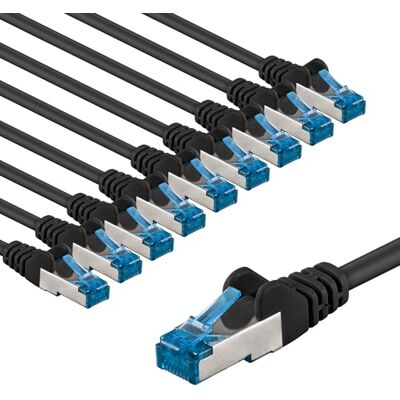 goobay 66044 CAT 6A nätverkskabel i 10 set/patchkabel skärmad S/FTP/CU Ethernet-kabel, PiMF, LSZH/Cat 6a kabel med 10 Gbits/svart/10 x 1 m goobay 66044 CAT 6A nätverkskabel i 10 set/patchkabel skärmad S/FTP/CU Ethernet-kabel, PiMF, LSZH/Cat 6a kabel med 10 Gbits/svart/10 x 1 m