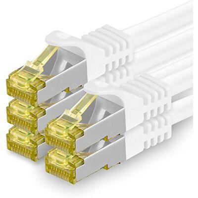 1aTTack.de CAT 7 LAN-kabel 1m 10Gbps Nätverkskabel S/FTP (5 st Vit) 1m 2m 3m 5m 7,5m 10m 15m 20m 25m 30m, RJ45 höghastighet, skärmad Ethernetkabel för gaming, modem, router, PC 1aTTack.de CAT 7 LAN-kabel 1m 10Gbps Nätverkskabel S/FTP (5 st Vit) 1m 2m 3m 5m 7,5m 10m 15m 20m 25m 30m, RJ45 höghastighet, skärmad Ethernetkabel för gaming, modem, router, PC