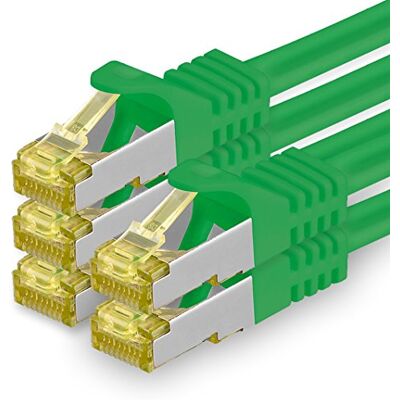 1aTTack.de CAT 7 LAN-kabel 1m 10Gbps Nätverkskabel S/FTP (5 st Grön) 1m 2m 3m 5m 7,5m 10m 15m 20m 25m 30m, RJ45 höghastighet, skärmad Ethernetkabel för gaming, modem, router, PC 1aTTack.de CAT 7 LAN-kabel 1m 10Gbps Nätverkskabel S/FTP (5 st Grön) 1m 2m 3m 5m 7,5m 10m 15m 20m 25m 30m, RJ45 höghastighet, skärmad Ethernetkabel för gaming, modem, router, PC