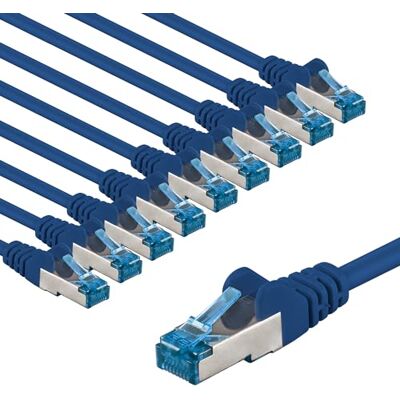 goobay 66039 CAT 6A nätverkskabel i 10 set/patchkabel skärmad S/FTP/CU Ethernet-kabel, PiMF, LSZH/Cat 6a kabel med 10 Gbits/blå/10 x 5 m goobay 66039 CAT 6A nätverkskabel i 10 set/patchkabel skärmad S/FTP/CU Ethernet-kabel, PiMF, LSZH/Cat 6a kabel med 10 Gbits/blå/10 x 5 m