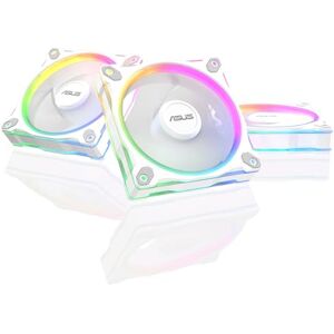 Asus Prime MR120 ARGB Triple Pack White Edition, 120 mm PWM-fläktar, 20 LED ARGB, 1 600 RPM fläkthastighet, 58 CFM luftflöde, 28 mm tjock ram, Aura Sync Asus Prime MR120 ARGB Triple Pack White Edition, 120 mm PWM-fläktar, 20 LED ARGB, 1 600 RPM fläkthastighet, 58 CFM luftflöde, 28 mm tjock ram, Aura Sync
