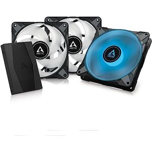 Arctic P14 PWM PST RGB (3 Stycken, inkl. styrenhet) fläkt för hölje, 140 mm PWM optimerad för statiskt tryck, semi-passiv: 200-1900 RPM Svart Arctic P14 PWM PST RGB (3 Stycken, inkl. styrenhet) fläkt för hölje, 140 mm PWM optimerad för statiskt tryck, semi-passiv: 200-1900 RPM Svart