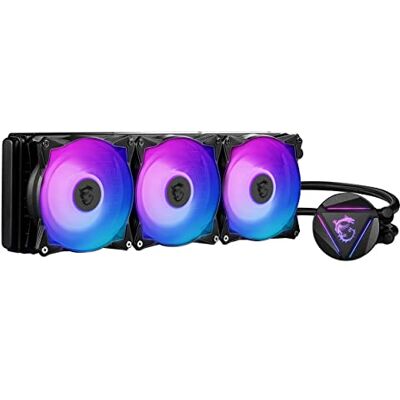 MSI MAG CORELIQUID 360R V2 AIO CPU vattenkylning, roterande ARGB-blockhuvud, integrerad kylarpump, split-flöde vattenkylning, avdunstningssäkra slangar, enkel installation, AMD och Intel kompatibel MSI MAG CORELIQUID 360R V2 AIO CPU vattenkylning, roterande ARGB-blockhuvud, integrerad kylarpump, split-flöde vattenkylning, avdunstningssäkra slangar, enkel installation, AMD och Intel kompatibel