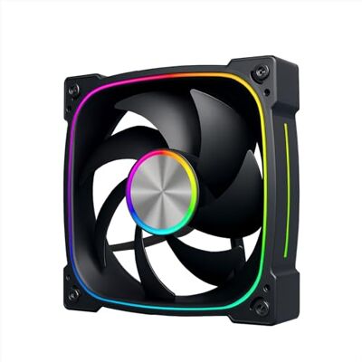 Noua Lips PWM-fodralfläkt 120 mm ARGB belysning Aluminium Axial Design Hastighet 1800 varv/min Tyst PC-fläkt Full kompatibilitet, svart Noua Lips PWM-fodralfläkt 120 mm ARGB belysning Aluminium Axial Design Hastighet 1800 varv/min Tyst PC-fläkt Full kompatibilitet, svart