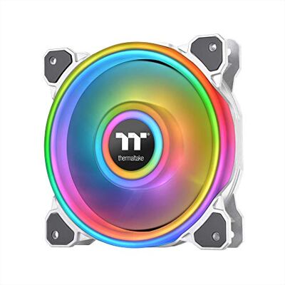 Thermaltake Riing Quad 140 mm 16,8 miljoner RGB-färg (Alexa, Razer Chroma) Programvara aktiverad 4 ljusringar 54 LED 9 blad hydrauliskt lager vitt fodral/kylarfläkt, enkelpaket, CL-F101-PL14SW-C Thermaltake Riing Quad 140 mm 16,8 miljoner RGB-färg (Alexa, Razer Chroma) Programvara aktiverad 4 ljusringar 54 LED 9 blad hydrauliskt lager vitt fodral/kylarfläkt, enkelpaket, CL-F101-PL14SW-C