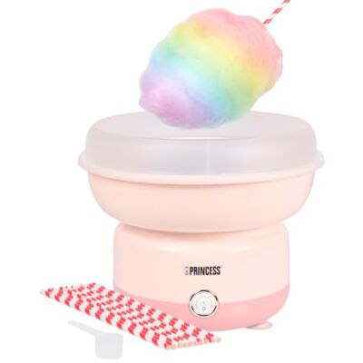 Princess Sockerspindelmaskin, 500 W effekt, BPA-fri, kompakt design, diskmaskinssäkra delar, inklusive pinnar och mätsked, halkfria fötter, lätt att använda, 292990 Princess Sockerspindelmaskin, 500 W effekt, BPA-fri, kompakt design, diskmaskinssäkra delar, inklusive pinnar och mätsked, halkfria fötter, lätt att använda, 292990