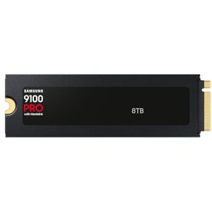 Samsung 9100 PRO Heatsink NVMe M.2 SSD, 8 TB, PCIe 5.0, läshastighet på 14 800 MB/s, skrivhastighet på 13 400 MB/s, intern SSD för PC- och konsolspel samt videoredigering, svart, MZ-VAP8T0CW Samsung 9100 PRO Heatsink NVMe M.2 SSD, 8 TB, PCIe 5.0, läshastighet på 14 800 MB/s, skrivhastighet på 13 400 MB/s, intern SSD för PC- och konsolspel samt videoredigering, svart, MZ-VAP8T0CW