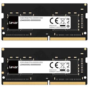 Lexar SODIMM DDR4 RAM 32GB kit 2x16GB, 3200 MHz DRAM, 260-pin DDR4 SODIMM laptopminne, högpresterande SO-DIMM, PC bärbar dator datorminne LD4S16G32C22ST-BGD, 32GB Kit (2x16GB) Lexar SODIMM DDR4 RAM 32GB kit 2x16GB, 3200 MHz DRAM, 260-pin DDR4 SODIMM laptopminne, högpresterande SO-DIMM, PC bärbar dator datorminne LD4S16G32C22ST-BGD, 32GB Kit (2x16GB)