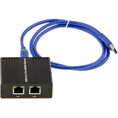 KALEA-INFORMATIQUE USB 3.0 till 2-portars RJ45-LAN-kabel GigABIT ETHERNET 10 100 1000 med dubbel ASIX-chipset AX88179 KALEA-INFORMATIQUE USB 3.0 till 2-portars RJ45-LAN-kabel GigABIT ETHERNET 10 100 1000 med dubbel ASIX-chipset AX88179