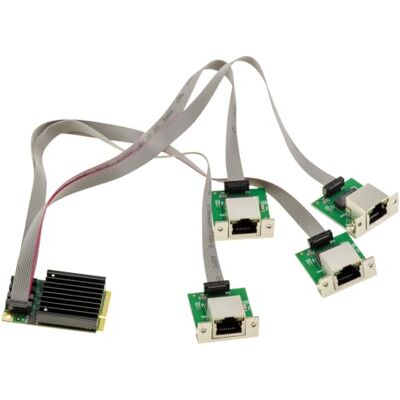 KALEA-INFORMATIQUE Intel I350-T4 Mini PCIe nätverksstyrenhet med 4 portar RJ45 Gigabit Ethernet, 10/100/1 000 Mbps, stöd för IEEE 802.3ad, VLAN 802.1Q, PXE DPDK, Jumbo Frame KALEA-INFORMATIQUE Intel I350-T4 Mini PCIe nätverksstyrenhet med 4 portar RJ45 Gigabit Ethernet, 10/100/1 000 Mbps, stöd för IEEE 802.3ad, VLAN 802.1Q, PXE DPDK, Jumbo Frame