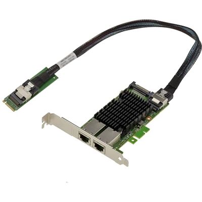 KALEA-INFORMATIQUE M.2 RJ45 2-portars 10G LAN 10 Gigabit Ethernet-styrenhet för M2-port, M-nyckel eller B+M med Intel X550-chipset KALEA-INFORMATIQUE M.2 RJ45 2-portars 10G LAN 10 Gigabit Ethernet-styrenhet för M2-port, M-nyckel eller B+M med Intel X550-chipset