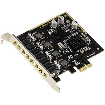 KALEA-INFORMATIQUE 4-kanals HD-PCIe-ljudkort CM6646 med oberoende ingång och utgång för samtidig inspelning eller uppspelning, DAC/ADC 44 vid 192 kHz och 16/24/32 bit, AI-brusreducering KALEA-INFORMATIQUE 4-kanals HD-PCIe-ljudkort CM6646 med oberoende ingång och utgång för samtidig inspelning eller uppspelning, DAC/ADC 44 vid 192 kHz och 16/24/32 bit, AI-brusreducering
