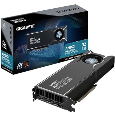 Gigabyte Radeon PRO W7800 AI TOP 32G grafikkort – 32 GB GDDR6, 256 bitar, PCI-E 4.0, 3 x DisplayPort 2.1, W7800 AI TOP 32G Gigabyte Radeon PRO W7800 AI TOP 32G grafikkort – 32 GB GDDR6, 256 bitar, PCI-E 4.0, 3 x DisplayPort 2.1, W7800 AI TOP 32G