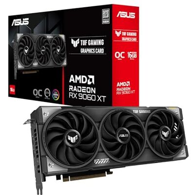 Asus TUF Gaming Radeon RX 9060 XT OC Edition 16 GB GDDR6 spelgrafikkort (AMD Radeon RX9060XT, AMD RDNA 4 arkitektur, PCIe 5.0, 1x HMDI 2.1b, 2X DisplayPort 2.1a, RGB, TUF-RX9060XT-O16G-GAMING) Asus TUF Gaming Radeon RX 9060 XT OC Edition 16 GB GDDR6 spelgrafikkort (AMD Radeon RX9060XT, AMD RDNA 4 arkitektur, PCIe 5.0, 1x HMDI 2.1b, 2X DisplayPort 2.1a, RGB, TUF-RX9060XT-O16G-GAMING)