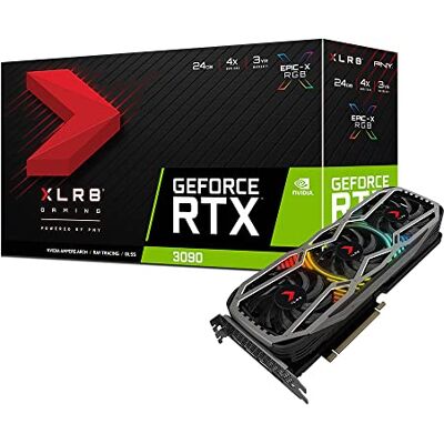 PNY GeForce RTX™ 3090 24GB XLR8 Gaming REVEL EPIC-X RGB™ Triple Fan Graphics Card PNY GeForce RTX™ 3090 24GB XLR8 Gaming REVEL EPIC-X RGB™ Triple Fan Graphics Card
