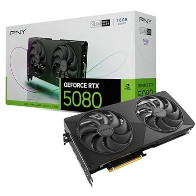 PNY GeForce RTX™ 5080 16GB Slim Dual Fan 2-Slot Grafikkort PNY GeForce RTX™ 5080 16GB Slim Dual Fan 2-Slot Grafikkort