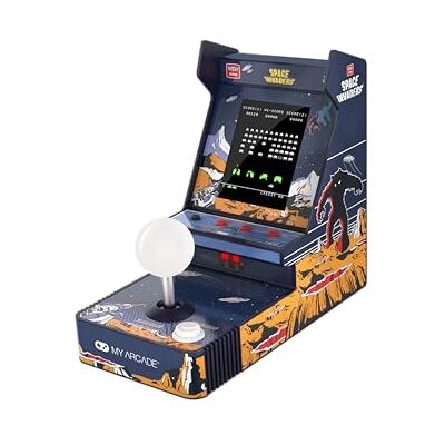 My Arcade Space Invaders Joystick Player med 3,5 tums skärm Console Game, Blue and Black My Arcade Space Invaders Joystick Player med 3,5 tums skärm Console Game, Blue and Black