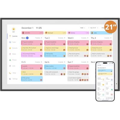 Dragon 21,5 tums digital kalender vägg – 1 920 x 1 080 FHD elektronisk väggkalender familjeplanerare med 32 GB minne och vägghållare, pekskärm intelligent skrivbordskalender svart Dragon 21,5 tums digital kalender vägg – 1 920 x 1 080 FHD elektronisk väggkalender familjeplanerare med 32 GB minne och vägghållare, pekskärm intelligent skrivbordskalender svart