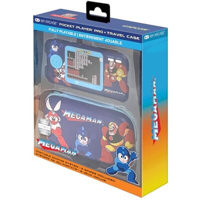 My Arcade DGUNL-7149 Mega Man Pocket Player Pro Bärbart spelsystem med bärväska My Arcade DGUNL-7149 Mega Man Pocket Player Pro Bärbart spelsystem med bärväska