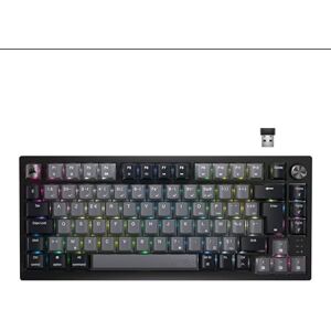 Corsair K65 Plus Wireless 75% RGB-mekaniskt speltangentbord röda försmorda MLX linjära omkopplare PBT Dye-Sub Keycaps iCUE-kompatibel PC, PS5, PS4, Xbox AZERTY FR Svart/Grå