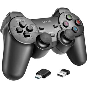 LogiLink AA0187 – Trådlös spelkontroll, 2,4 GHz, för Windows-PC, Android-enheter, TV-boxar, PS3 LogiLink AA0187 – Trådlös spelkontroll, 2,4 GHz, för Windows-PC, Android-enheter, TV-boxar, PS3