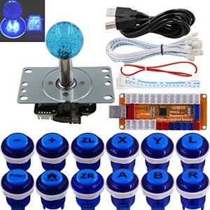 SJ@JX arkadspel LED-kontrolllampa USB-kodare gamepad körsbär MX mikrosströmbrytare ljusknapp 4-8 vägs LED joystick för Nintendo Switch PC PS3 hallon pi MAME