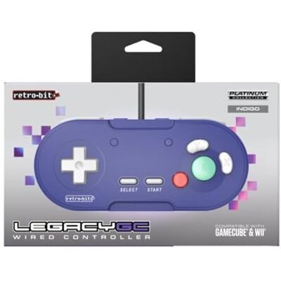 Nintendo Retro-Bit Legacy GC Wired Controller for Gamecube & Wii Indigo Nintendo Retro-Bit Legacy GC Wired Controller for Gamecube & Wii Indigo