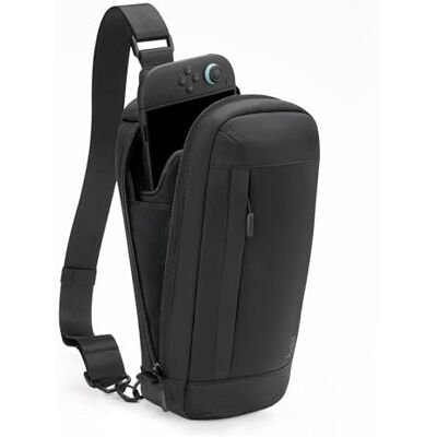 Belkin Gaming Skyddande Reseväska för Nintendo Switch 2 Svart Väska med korslagda remmar, Skyddsväska för Spelkonsolens Tillbehör, Mjuk Insida, Lätt Design, Tio Fack för Spel Belkin Gaming Skyddande Reseväska för Nintendo Switch 2 Svart Väska med korslagda remmar, Skyddsväska för Spelkonsolens Tillbehör, Mjuk Insida, Lätt Design, Tio Fack för Spel
