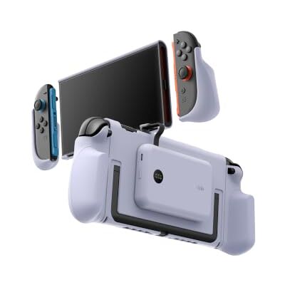 Belkin Gaming laddningsgrepp för Nintendo Switch 2, 10K Powerbank Lila Bärbar Laddare på 10 000 mAh, 30 W, Magnetisk laddare, Kompatibel med Stöd, Ergonomiskt Halkfritt Handtag, Digital Display Belkin Gaming laddningsgrepp för Nintendo Switch 2, 10K Powerbank Lila Bärbar Laddare på 10 000 mAh, 30 W, Magnetisk laddare, Kompatibel med Stöd, Ergonomiskt Halkfritt Handtag, Digital Display