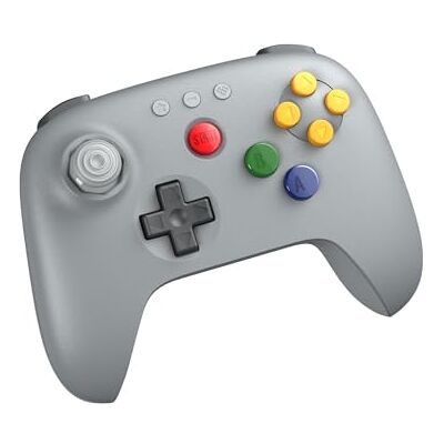 8BitDo 64 Bluetooth Controller for Analogue 3D, Switch, Switch 2, Windows, and Android (Grey) 8BitDo 64 Bluetooth Controller for Analogue 3D, Switch, Switch 2, Windows, and Android (Grey)