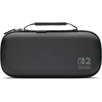PowerA skyddsfodral för Nintendo Switch 2 Svart, officiellt licensierat, skyddad förvaring, plats för upp till nio Game Cards och två microSD Express Cards, integrerat ställ PowerA skyddsfodral för Nintendo Switch 2 Svart, officiellt licensierat, skyddad förvaring, plats för upp till nio Game Cards och två microSD Express Cards, integrerat ställ