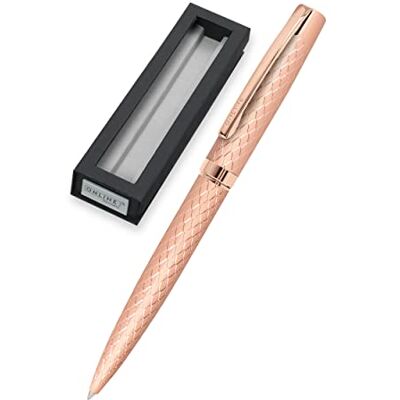 Online Kulspetspenna Eleganza Diamond roséguld I högkvalitativ metallkuli I utbytbar stor kapacitet gruva I metallklämma I skrivfärg svart dokumentsäker I inkl. presentförpackning Online Kulspetspenna Eleganza Diamond roséguld I högkvalitativ metallkuli I utbytbar stor kapacitet gruva I metallklämma I skrivfärg svart dokumentsäker I inkl. presentförpackning