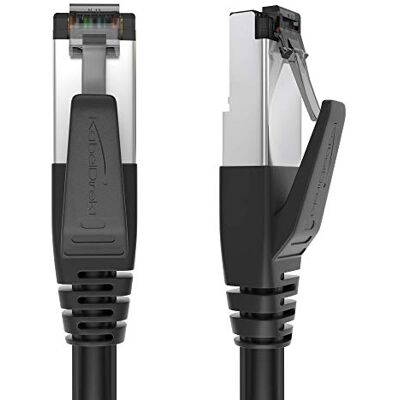 KabelDirekt – CAT8 Ethernet-kabel 40Gbit/s – 3m CAT8.1, idealisk för Gaming/PS5/Xbox/Switch, RJ45-kontakt, svart KabelDirekt – CAT8 Ethernet-kabel 40Gbit/s – 3m CAT8.1, idealisk för Gaming/PS5/Xbox/Switch, RJ45-kontakt, svart