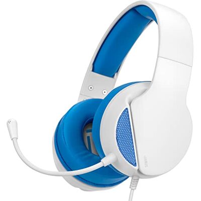 NITHO JANUS Stereo Gaming Headset för PS4/PS5/PC/Xbox/Nintendo Switch/mobil/surfplatta, spelarhörlurar med justerbar mikrofon, 50 mm drivrutiner och dubbla lager kuddar blå NITHO JANUS Stereo Gaming Headset för PS4/PS5/PC/Xbox/Nintendo Switch/mobil/surfplatta, spelarhörlurar med justerbar mikrofon, 50 mm drivrutiner och dubbla lager kuddar blå