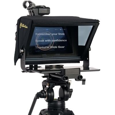 Glide Gear TMP 500 universal videokamerastativ Teleprompter 15 mm skenor med bärväska Glide Gear TMP 500 universal videokamerastativ Teleprompter 15 mm skenor med bärväska