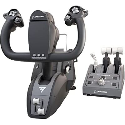 Thrustmaster TCA Yoke Pack Boeing Edition, Pendulär Yoke och Gasreglagekvadrant, Officiellt Licensierade Boeing-replikor, Helmetallisk Ram, Autopilotfunktion, Xbox och PC Thrustmaster TCA Yoke Pack Boeing Edition, Pendulär Yoke och Gasreglagekvadrant, Officiellt Licensierade Boeing-replikor, Helmetallisk Ram, Autopilotfunktion, Xbox och PC