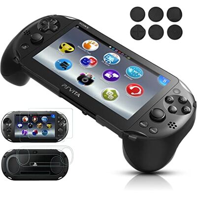Gorliskl JOLANCO Handgrepp handtag joypad skyddsfodral med L2 R2 avtryckarknapp grepp skal kontroll skyddsfodral för Sony Playstation PS Vita 2000 PSV 2000. Gorliskl JOLANCO Handgrepp handtag joypad skyddsfodral med L2 R2 avtryckarknapp grepp skal kontroll skyddsfodral för Sony Playstation PS Vita 2000 PSV 2000.