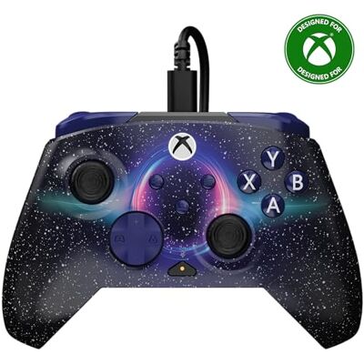 Turtle Beach Rematch Advanced Wired Gaming Controller for Xbox & PC – Lenticular, Multi-Design, Remappable Buttons, Hall-Effect Hair Triggers, 8ft Cable, Officially Licensed by Xbox – Dark Cosmos Turtle Beach Rematch Advanced Wired Gaming Controller for Xbox & PC – Lenticular, Multi-Design, Remappable Buttons, Hall-Effect Hair Triggers, 8ft Cable, Officially Licensed by Xbox – Dark Cosmos