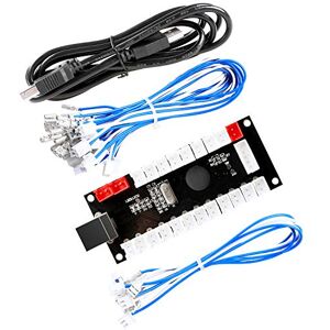 Reyann Zero Delay Arcade USB-kodare för PC och joystick, anslutningskort för MAME, JAMMA och andra fightingspel, passar arkadjoysticks i amerikansk stil och HAPP-arkadknappar Reyann Zero Delay Arcade USB-kodare för PC och joystick, anslutningskort för MAME, JAMMA och andra fightingspel, passar arkadjoysticks i amerikansk stil och HAPP-arkadknappar