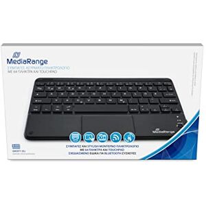 MediaRange MROS130-GR Kompakt Bluetooth-tangentbord - 78 Tangenter MediaRange MROS130-GR Kompakt Bluetooth-tangentbord - 78 Tangenter