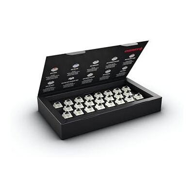 CHERRY MX BLACK CLEAR TOP SWITCH KIT, låda med 23 mekaniska tangentbordsbrytare, för DIY, Hot Swap eller speltangentbord, linjär brytare utan klick, kraftfull och direkt CHERRY MX BLACK CLEAR TOP SWITCH KIT, låda med 23 mekaniska tangentbordsbrytare, för DIY, Hot Swap eller speltangentbord, linjär brytare utan klick, kraftfull och direkt